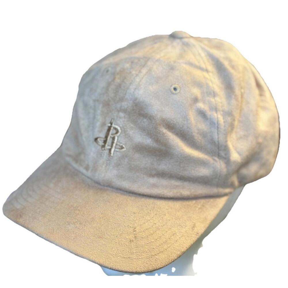 Mitchell & Ness NBA Houston ROCKETS Microfiber Suede Like Adjustable Dad Hat Cap